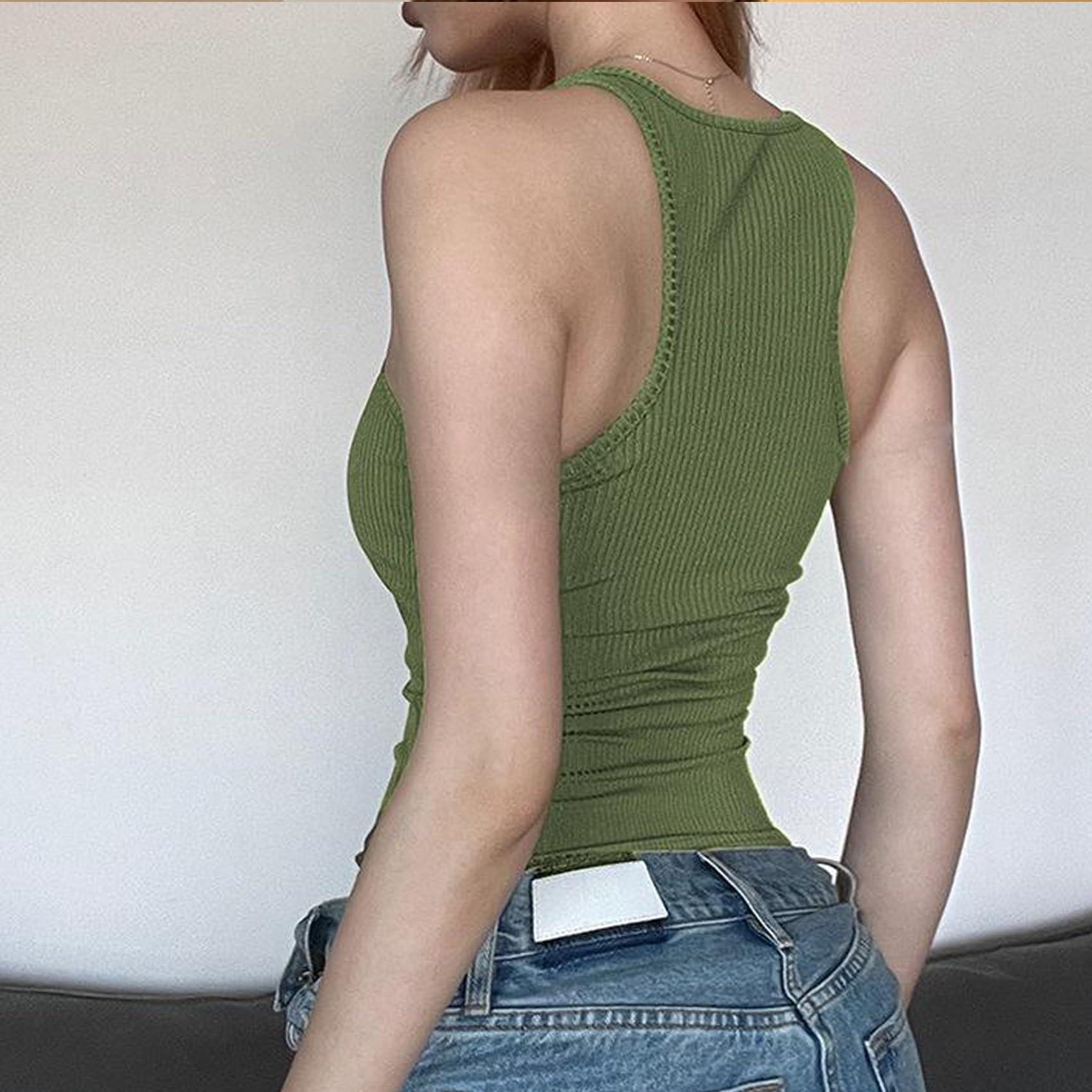 OHYEMISE OHYEMISE Luvette Tank, Invisible Strap Tank Top for Women, Houdini Tank Top Invisible Straps, Y2k Aesthetic Sexy Tank Tops(Black,Small)