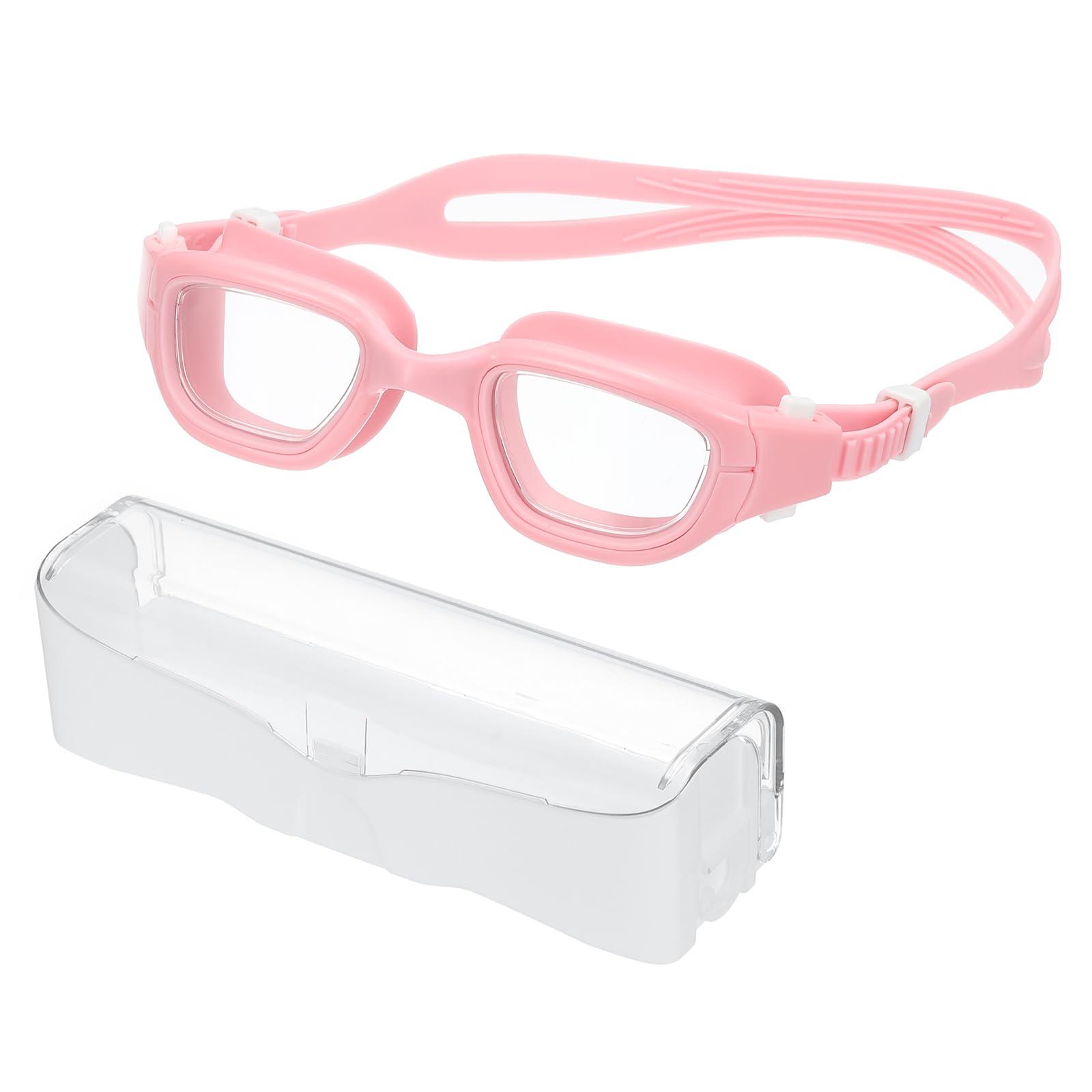 PATIKIL PATIKIL Swim Goggles Unisex, Pool Swimming Goggles Sun Rays Resistance No Leaking with Storage Box for Teenagers, Pink