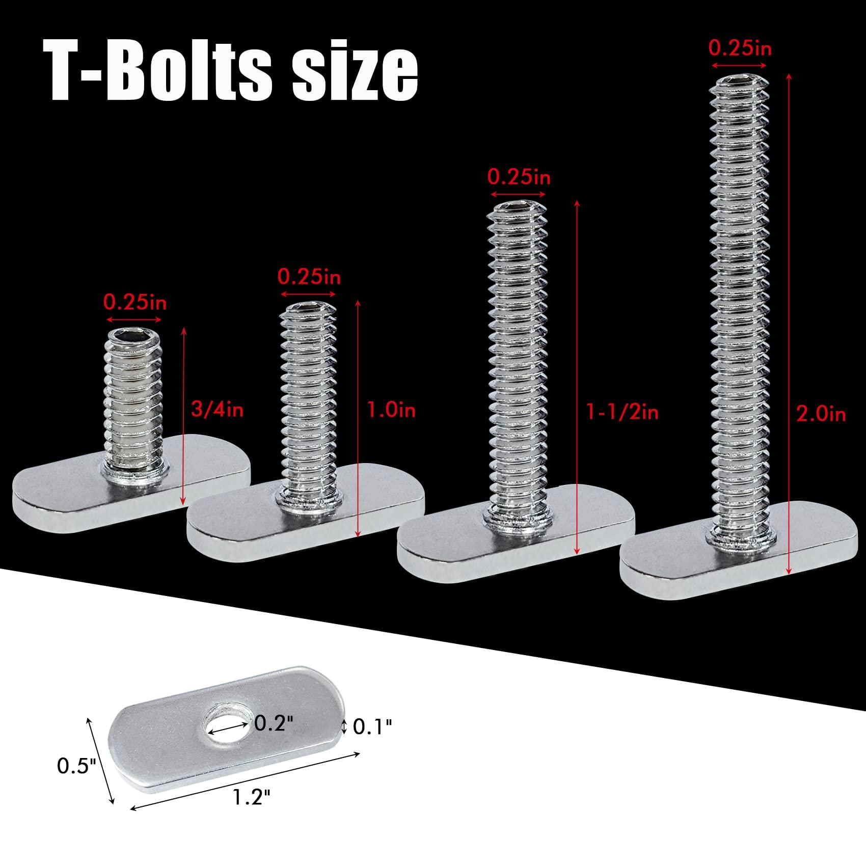 EDSRDPLT EDSRDPLT 12pcs 1/4\"-20 Threaded Centered Kayak Knob Nuts Hardware, Kayak Rail Track Screws Track Nuts, Stainless Steel Kayak Screws, Outdoor Parts Tool Rails Bolts for Canoe Boat.