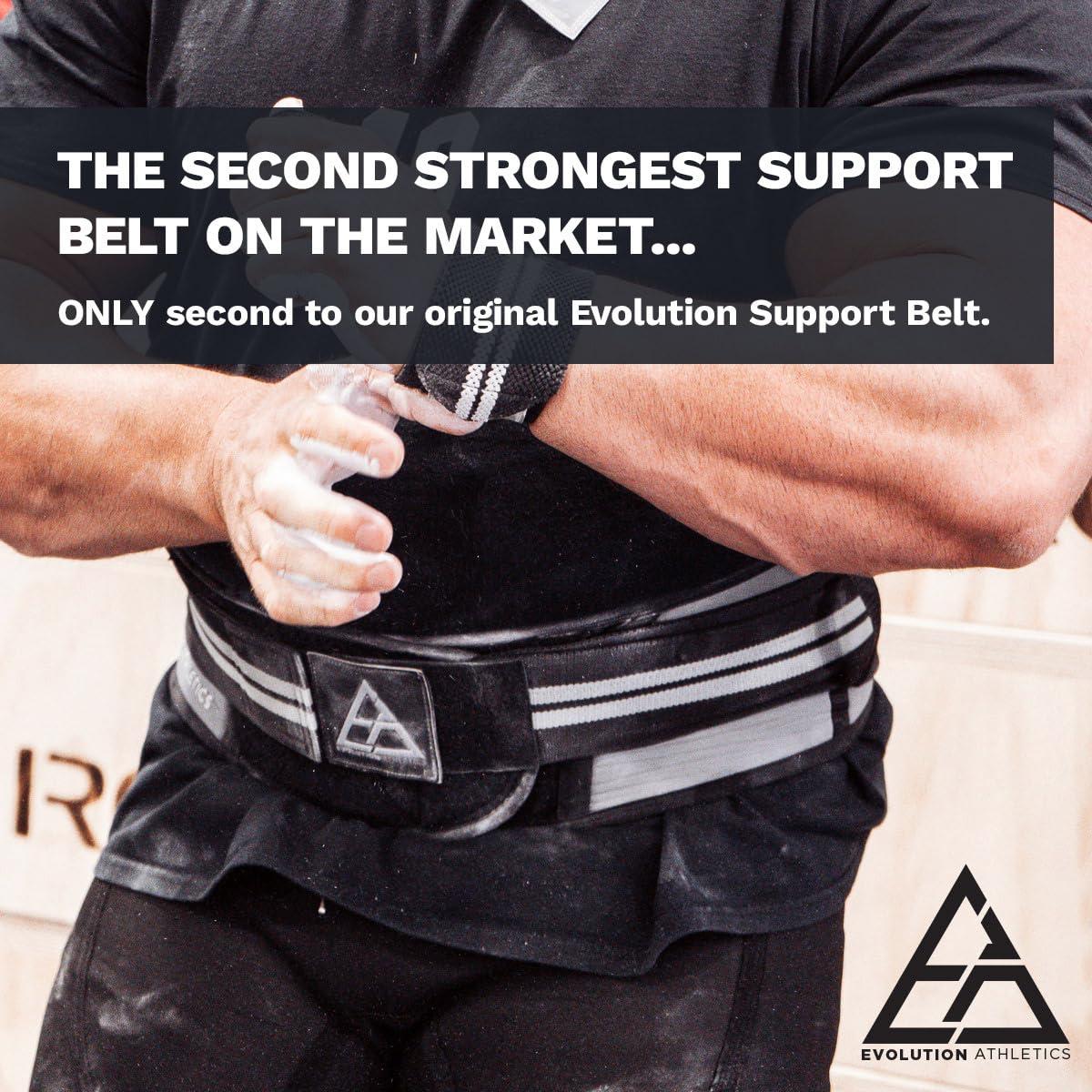 EA EVOLUTION ATHLETICS Evolution Athletics Weight Lifting Sport Belt for Strength Training, Powerlifting, or Deadlift, Features Thick Flexible Comfortable Neoprene, Reinforced Back, Adjustable Side Straps, XL, Gray