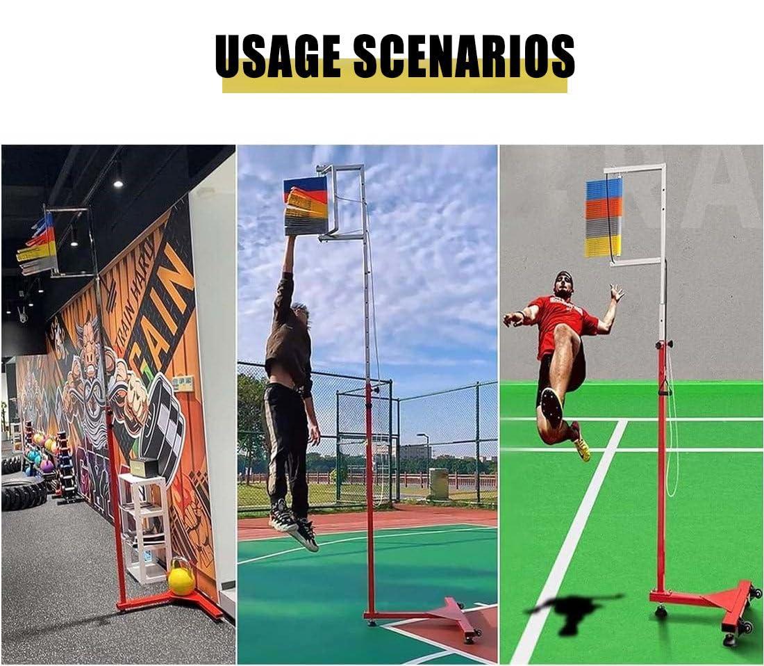 WANGYYDS Vertical Jump Tester/Trainer, Vertical High Jump Test Pole Vertical Jump Trainer, Adjustable Jump Measurement Tool Jump Testing Device, Vertical Jump Test Stick Pole Tool, Volleyball/Basketball
