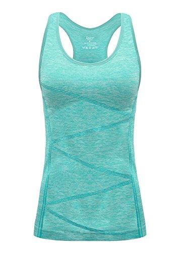 Disbest Disbest Yoga Tank Top, Women\'s Performance Stretchy Quick Dry Sports Workout Running Top Vest with Removable Pads