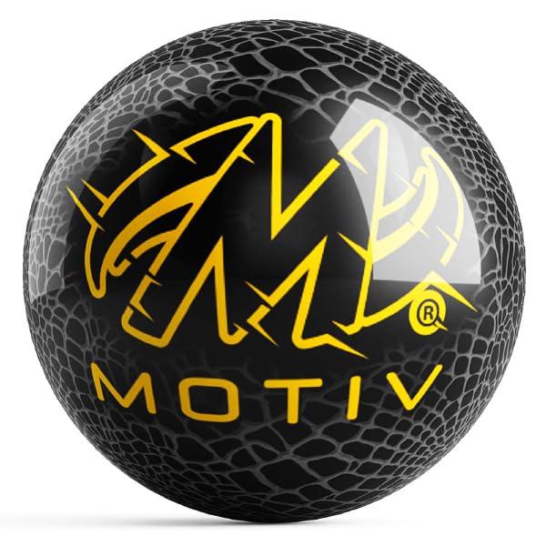 On The Ball Bowling On The Ball Bowling Motiv Venom Spare Bowling Ball Black/Gold - UNDRILLED - Made of Polyester (16)