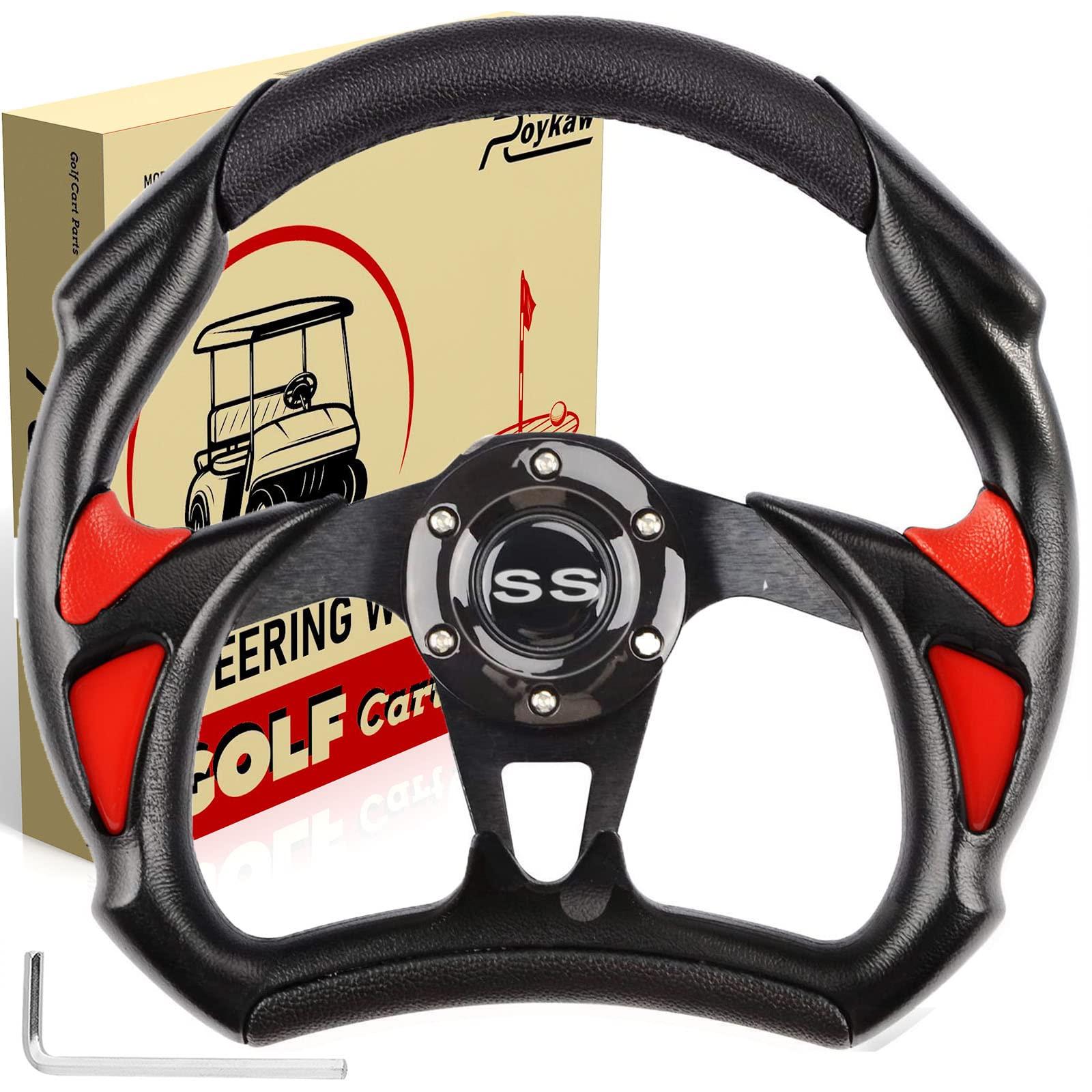 Roykaw Roykaw Golf Cart Steering Wheel with Hub Adapter for EZGO TXT/RXV