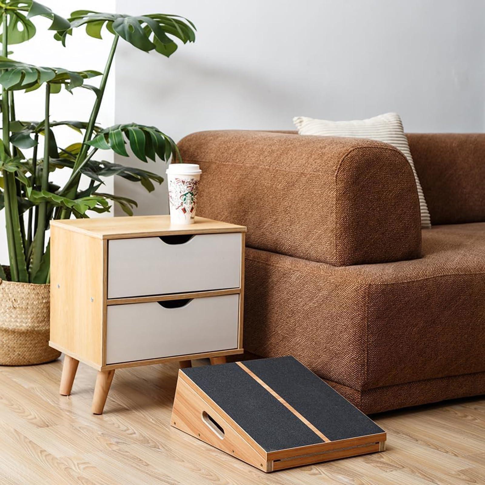 StrongTek StrongTek Professional Wooden Slant Board, Adjustable Incline Board, and Calf Stretcher, Stretch Board - Extra Side-Handle Design for Portability, Full-Coverage