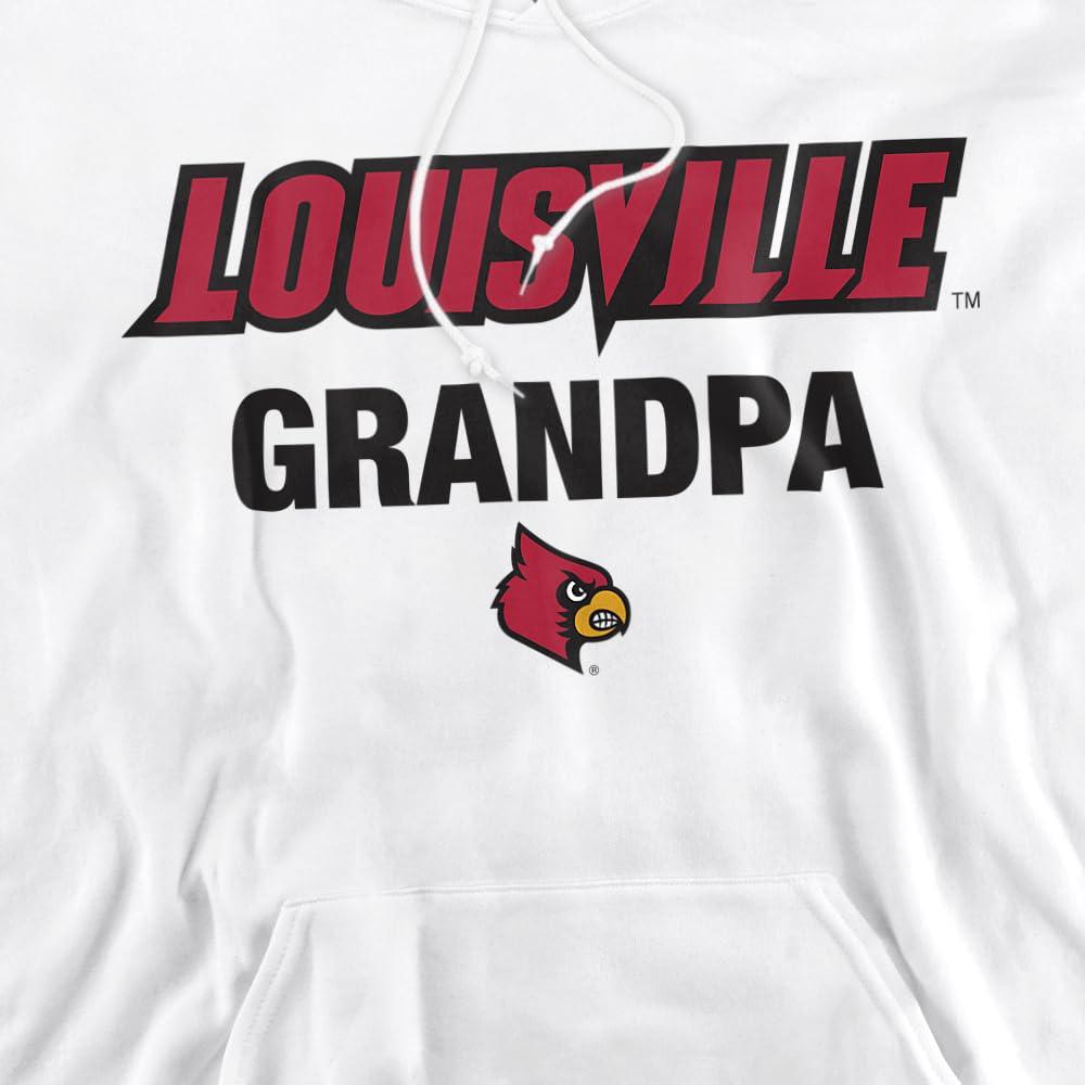 University of Louisville University of Louisville Official Grandpa Unisex Adult Pull-Over Hoodie,White, 3X-Large