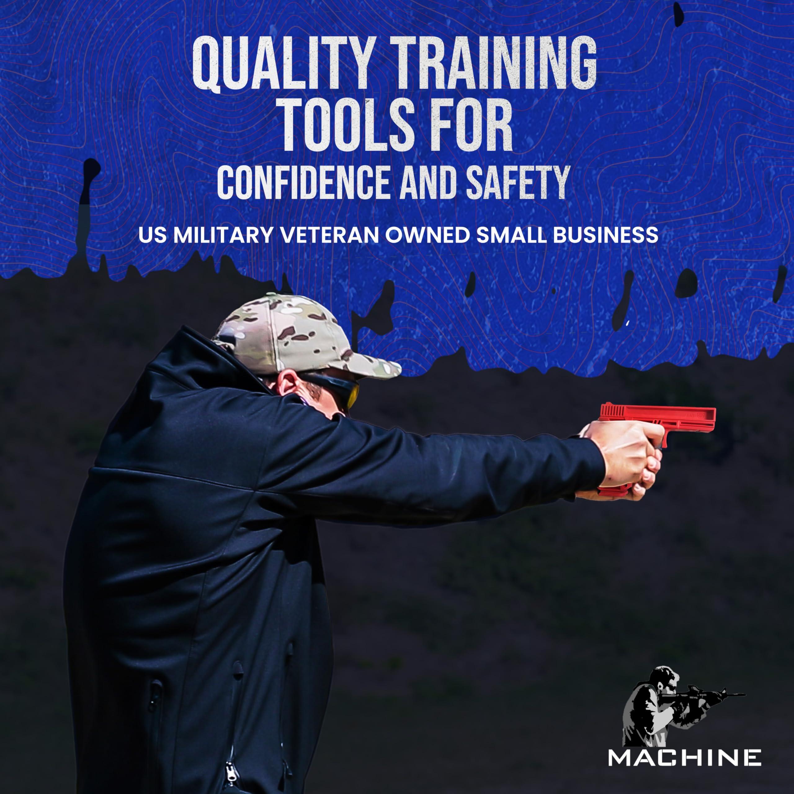 GARRET MACHINE Durable Plastic Polymer Training Pistol - Lightweight Realistic Training Gun for Safe Dry Fire Drills, Draw, Grip, Movement - Compatible with Glock 19 & 23 - Fits WML, IWB & Safariland ALS Holster