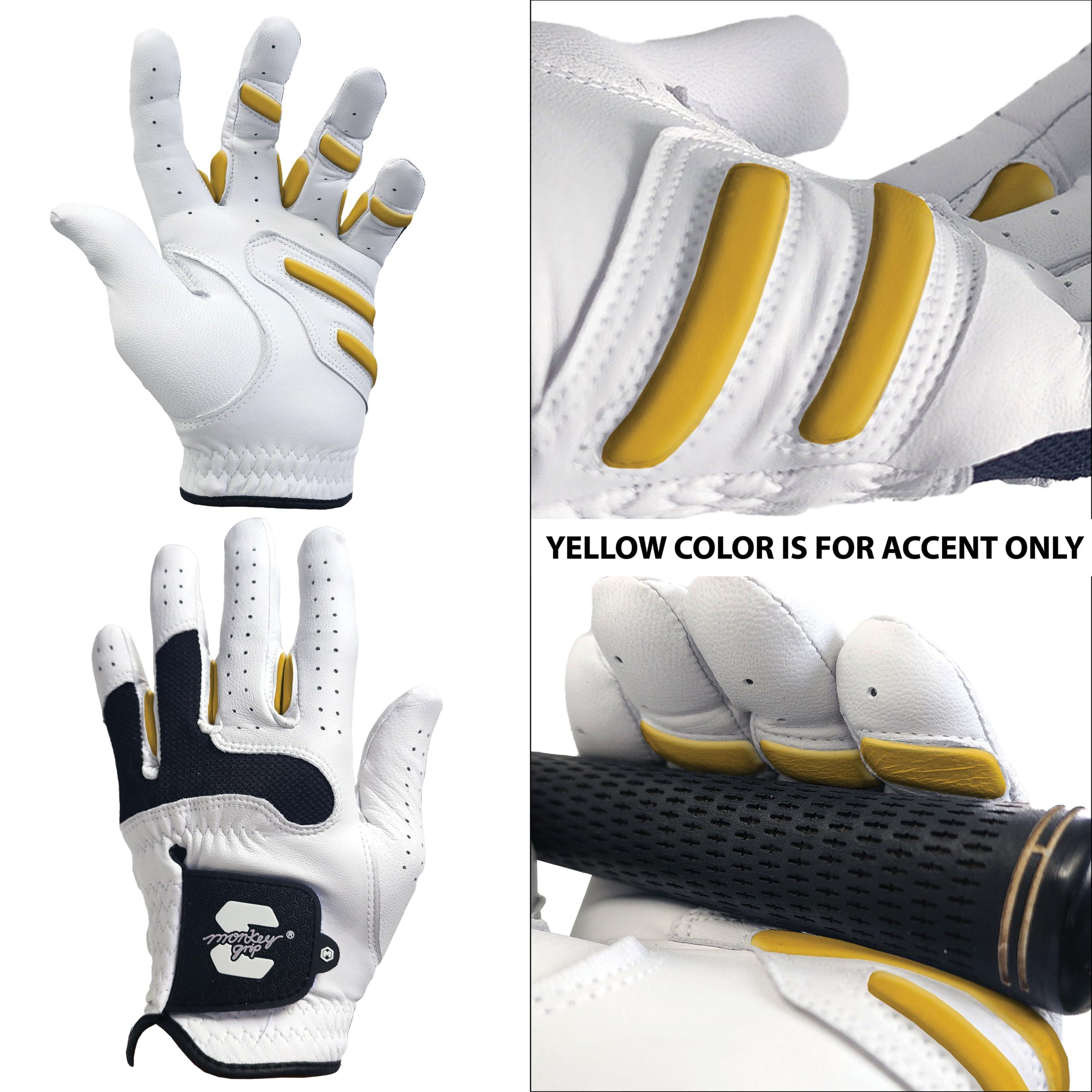 MONKEY GRIP MONKEY GRIP Golf Glove Bearing Capacity Non silp No Slice pad Premium Lether Power Pad Left Hand (Man-X_Large)