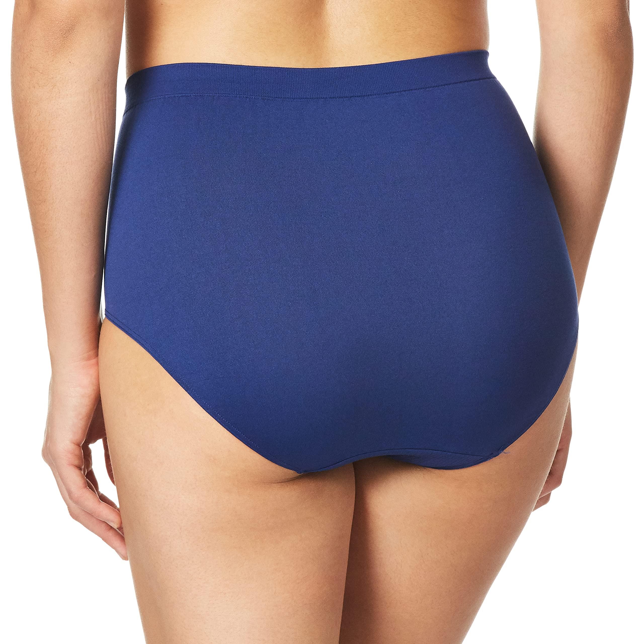 Bali Bali Women's Comfort Revolution Seamless Brief Panty,In The Navy,6/7