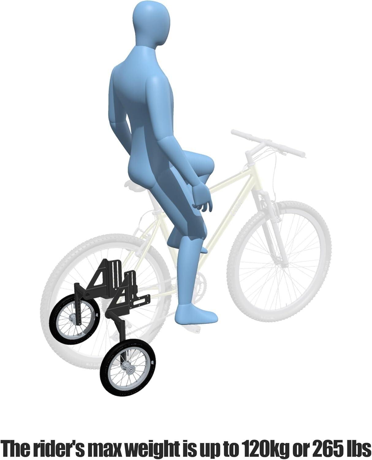 CyclingDeal CyclingDeal Adjustable Adult Bicycle Bike Stabilizers Training Wheels Fits 24\" to 29\" - Quality Heavy Duty