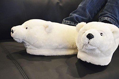 HAPPYFEET SLIPPERS Happy Feet Slippers Polar Bear Animal Slippers for Adults and Kids, Cozy and Comfortable, As Seen on Shark Tank (X-Large)