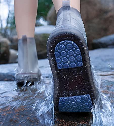MLUUHK MLUUHK Waterproof Shoe Covers, Reusable Shoe Covers Non-Slip Shoes Boots for Outdoor Cycling Camping Fishing Travel (Grey, XXL)