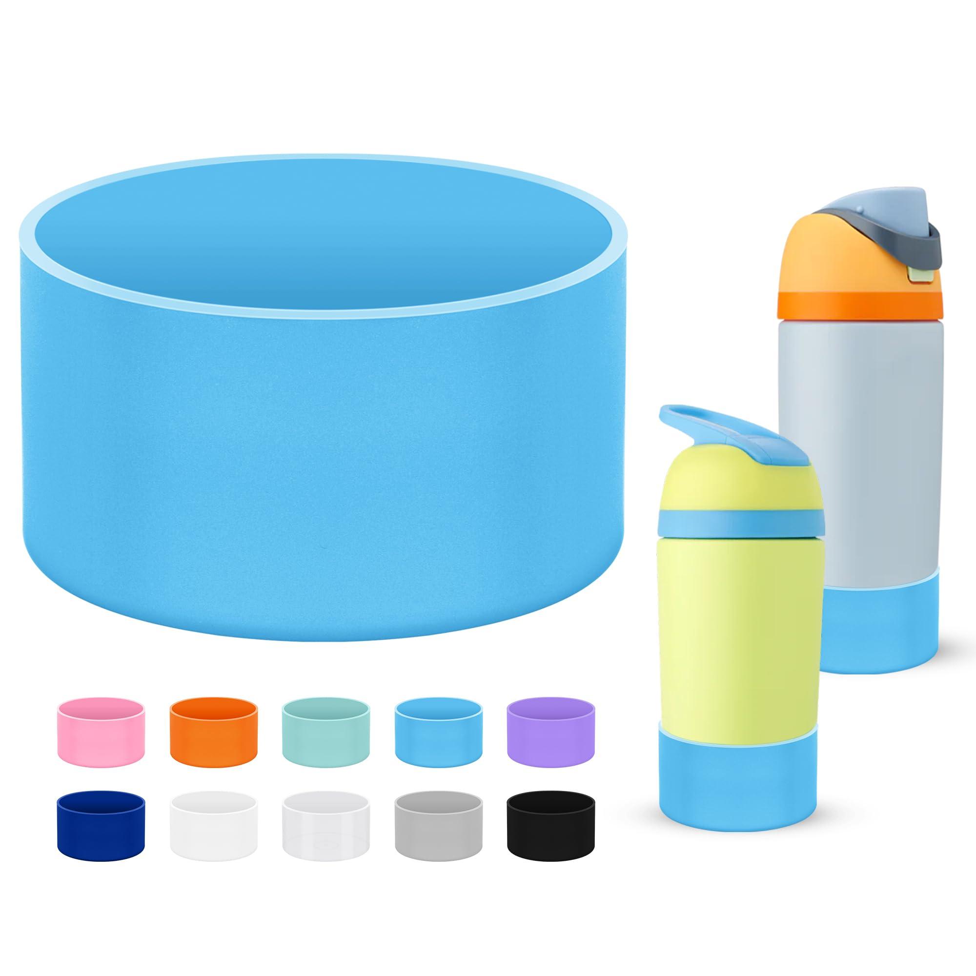 Mokoart Mokoart Silicone Boot Compatible with Owala Kids Water Bottle 16/14 oz, Anti-Slip Rubber Bottom Protective Sleeve for Owala Kids FreeSip 16oz, Accessories for Owala Kids Flip 14oz (Light Blue)