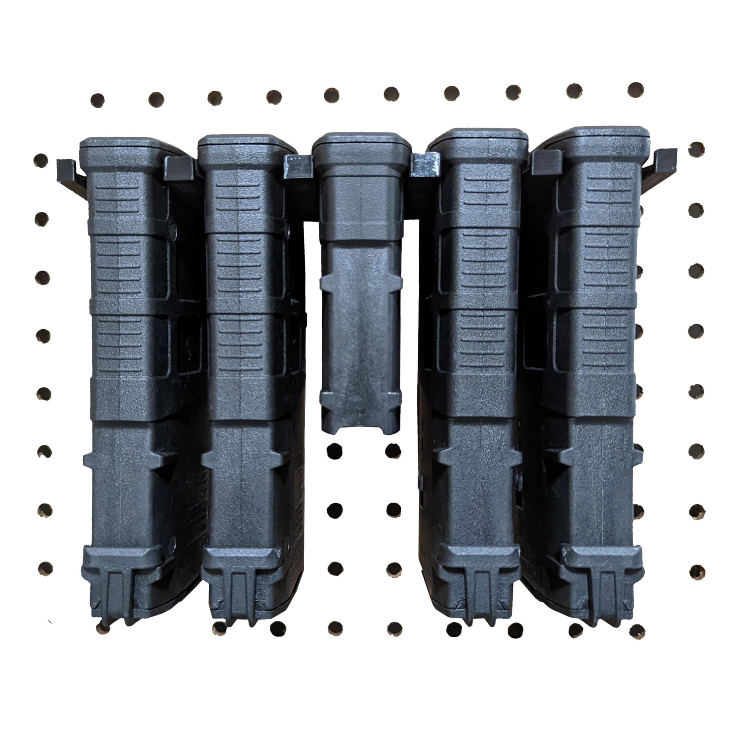 Hammy3DPrints Hammy3DPrints Mount for AR10 Pmag Mags - Pegboard/Metal Pegboard/Skadis/etc. | Magazine Holder Storage Rack (Squarelok)