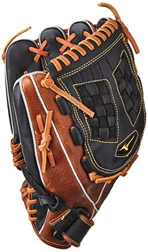 Mizuno Mizuno Classic Fast Pitch Series GCF1250F2 Infield/Outfield/Pitcher Model Gloves, Black/Brown