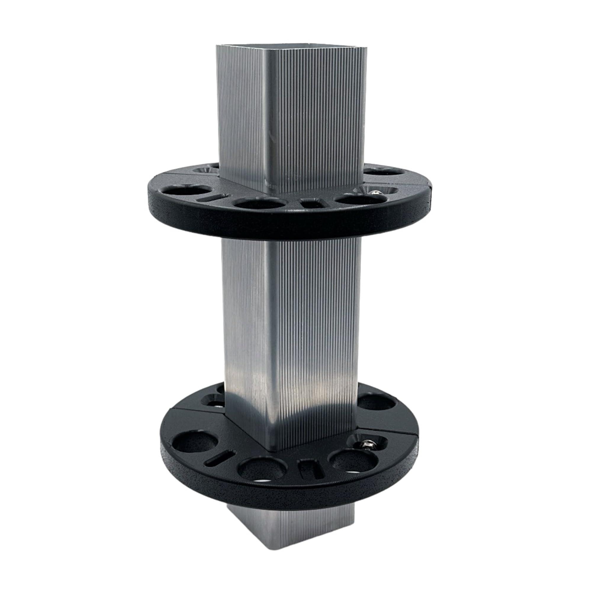 DockBloxx Dockbloxx, Angler Bloxx, Heavy-Duty Fishing Rod Holder, Made in USA, Fits a Square Post, Black, Single-Sided, 2\"