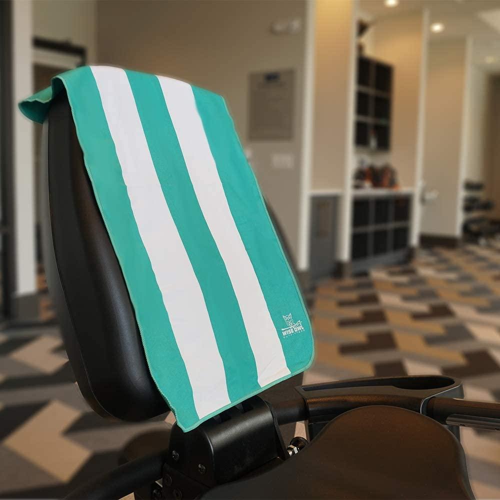 Wise Owl Outfitters Wise Owl Outfitters Beach Towel and Yoga Towel - Quick Dry Microfiber Travel Towel for Beach, Pool, Yoga, Swim, Hand, Face, and Body