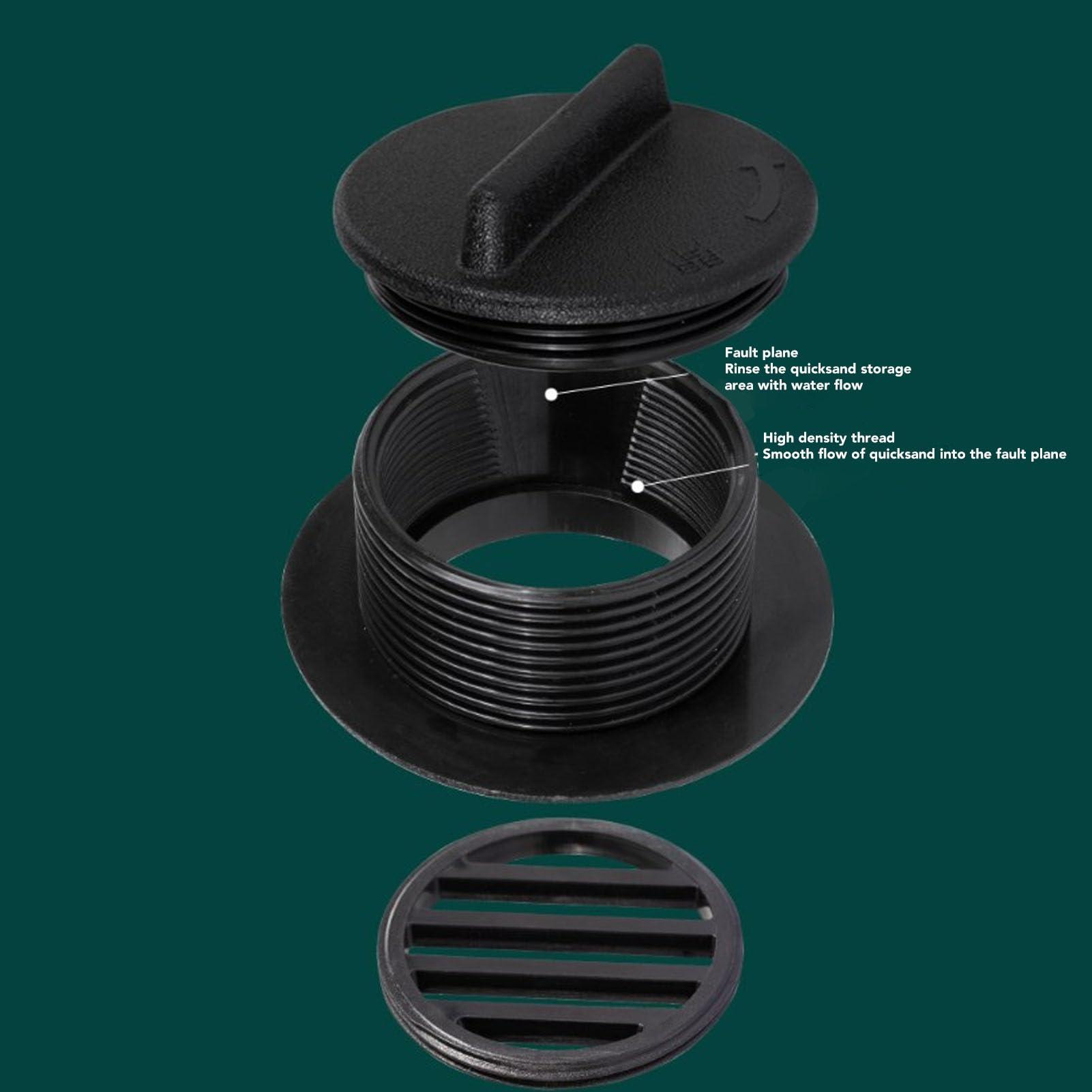 Miriam Song Miriam Song Triple Seal ABS Boat Deck Drain, Easy to Clean, Prevent Blocking, Scupper for Boat Deck Floor (Black)