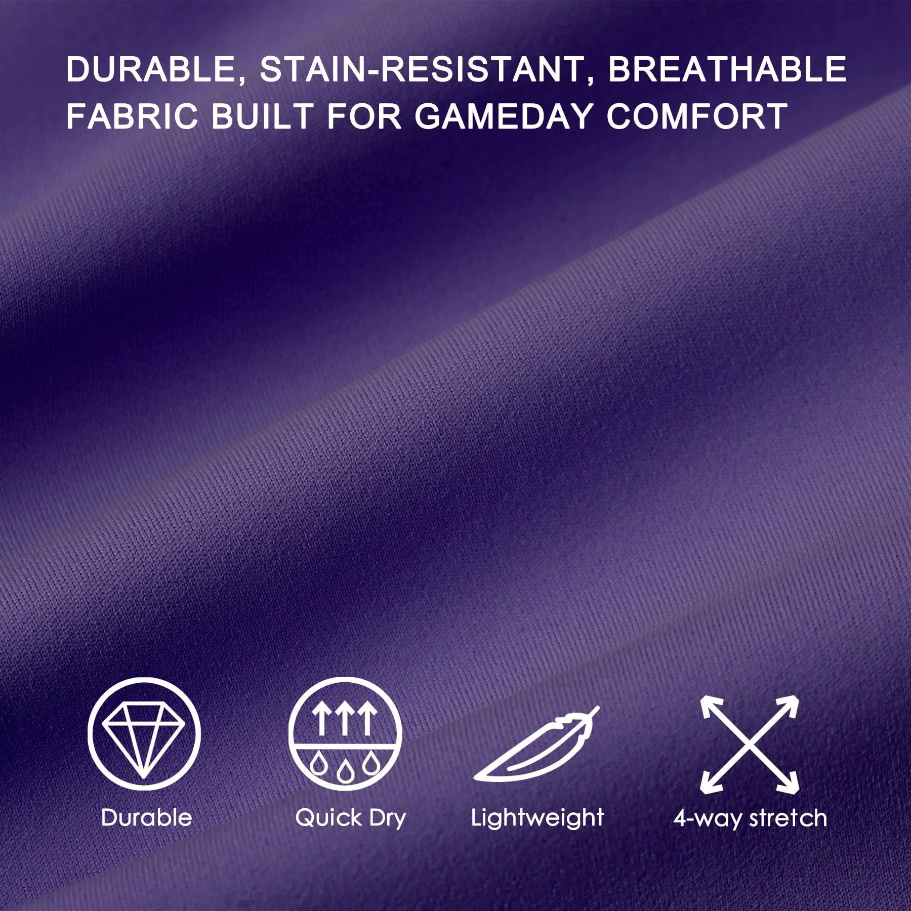 Willit Willit Girls Horse Riding Pants Tights Kids Equestrian Breeches Knee-Patch Youth Schooling Tights Zipper Pockets Purple XS