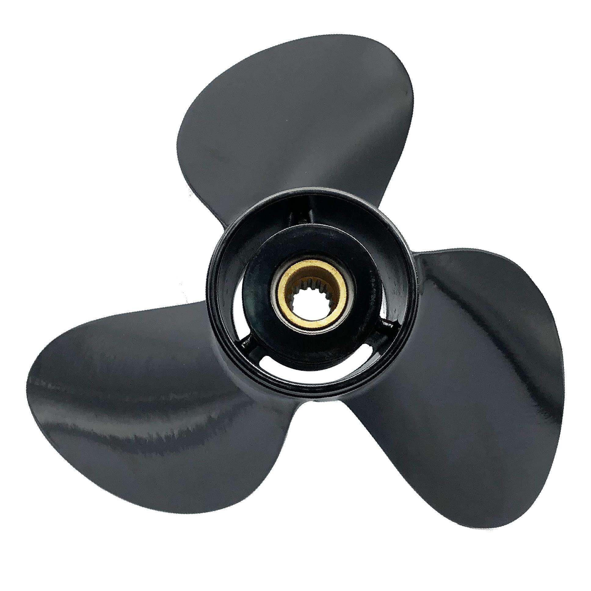 RASON-REX RASON-REX OEM Grade Aluminum Outboard 3 Blades Propeller Boat Prop 14x15P for Suzuki DF50/60/70/90/100/115/140HP with 15 Spline Tooth,RH
