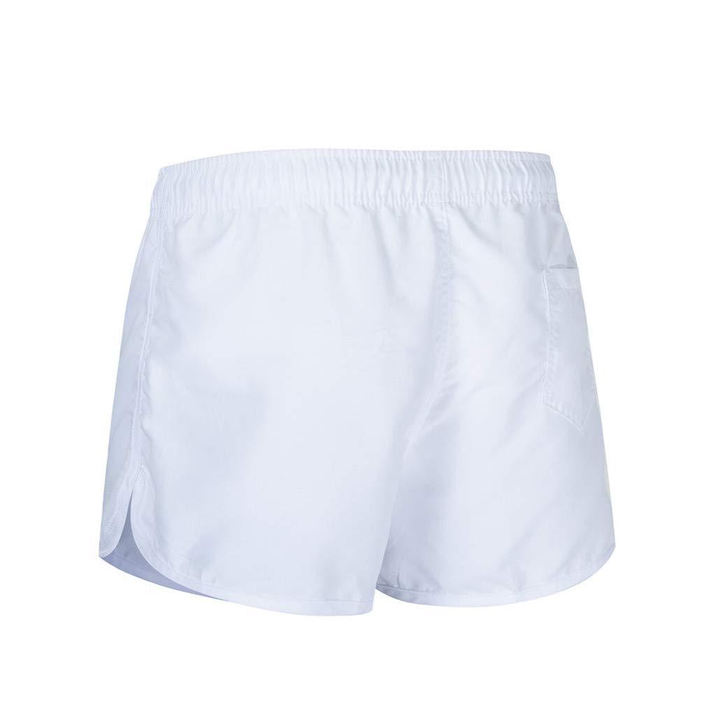 WABEOR Mens Swimming Trunks 5 Inch Inseam No Mesh Liner Quick Dry Swim Shorts Summer Beach Swim Trunks Surfing Sport Bathing Suit A-White