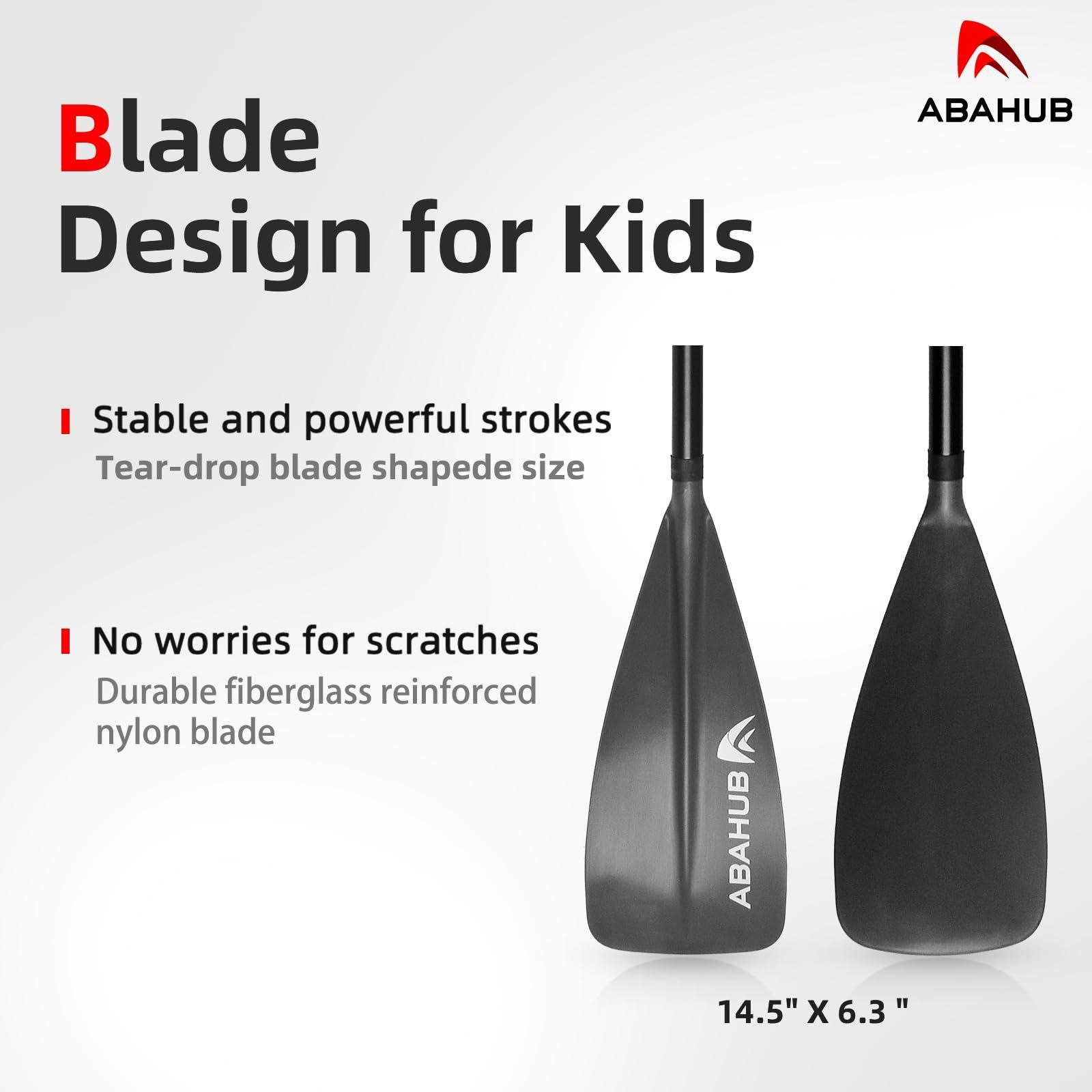 Abahub Abahub Kids SUP Paddle - 3 Piece Adjustable Stand Up Paddle Board Paddles 55" - 70",Durable, Lightweight & Floating Paddleboard Oar,Gray
