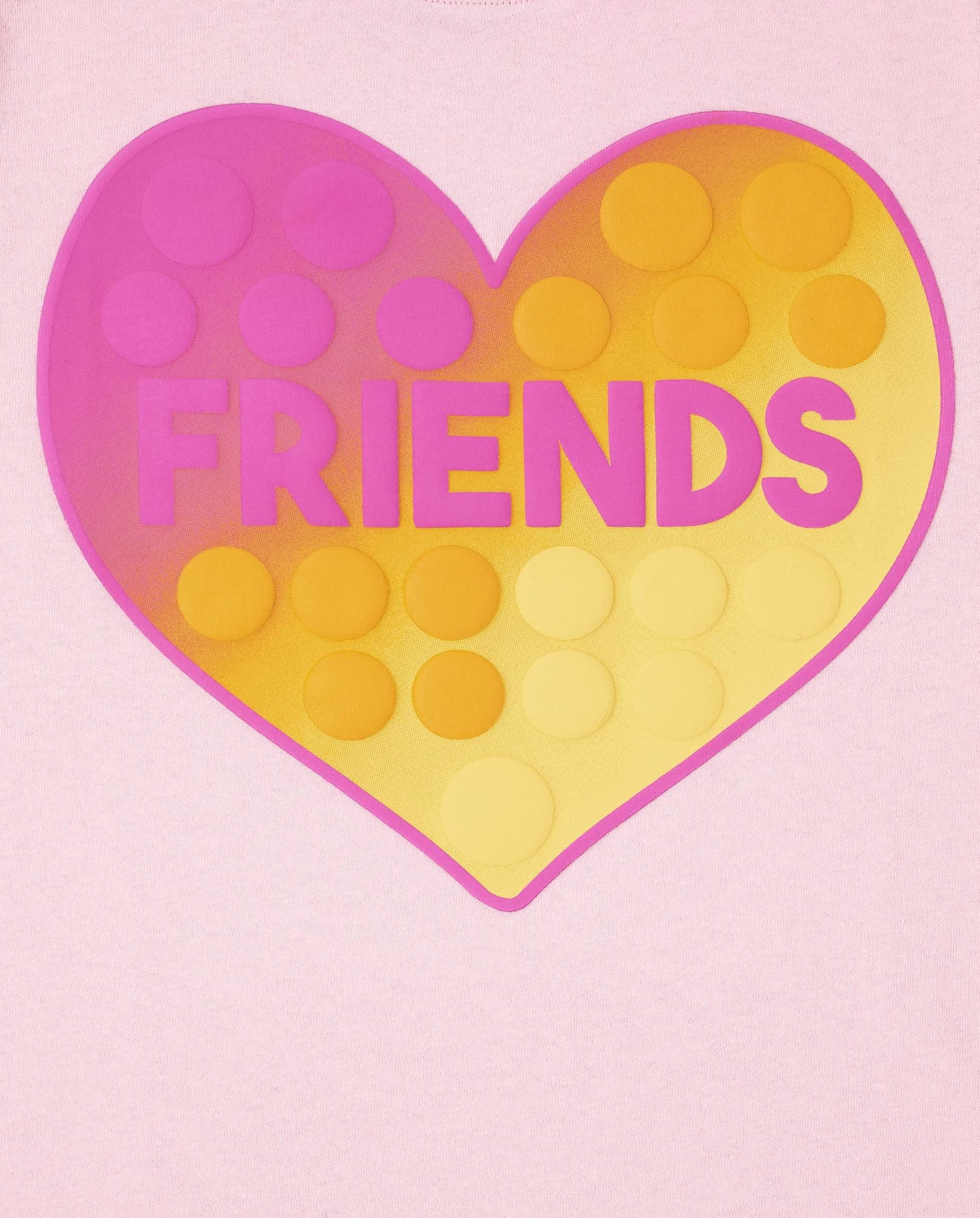 The Children's Place The Children's Place girls The Children's Place Short Sleeve Graphic T- 2-pack T Shirt, Best/Friends, XX-Large US