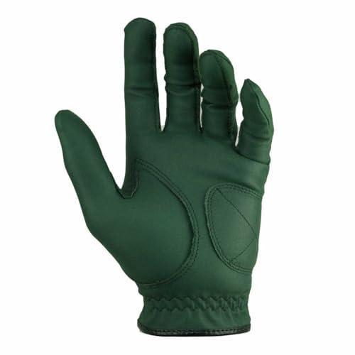 Dongsan Sports Wing Golf Gloves INCONTRO - 7Colours, Microfiber, Slim Fit, All Weather, Washable, Touch Screen Compatibility, and Water Resistent. Left Hand for Men/Women. (Green, Medium (21))