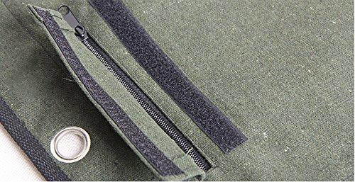 ZooBoo ZooBoo Wing Chun Kung Fu Wall Bag Canvas Leather Kick Boxing Striking Punch Bag (Leather Army Green)