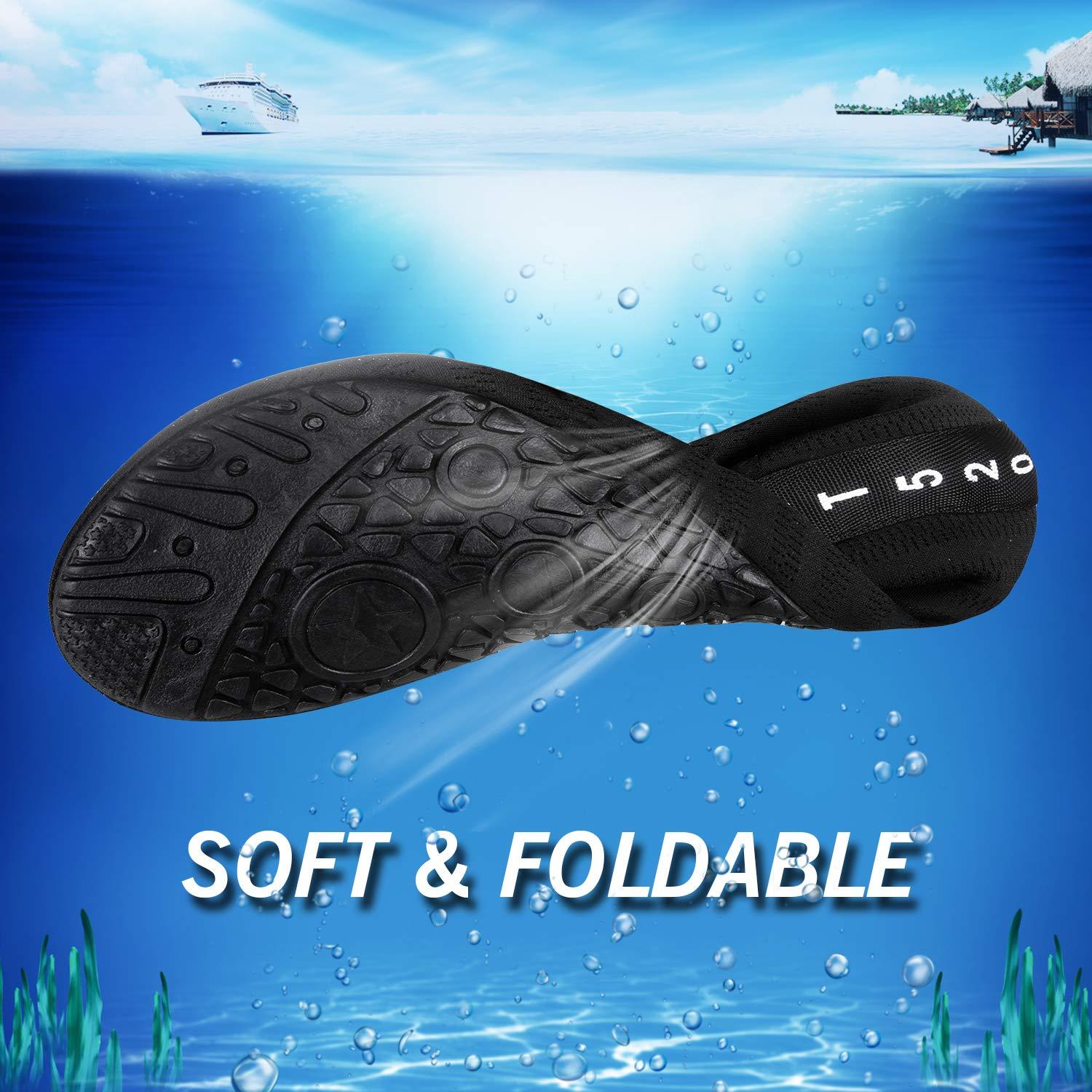 IceUnicorn IceUnicorn Water Shoes Men Women Beach Swim Aqua Barefoot Socks Pool Quick Dry Yoga(liuxingyu Black 38/39)