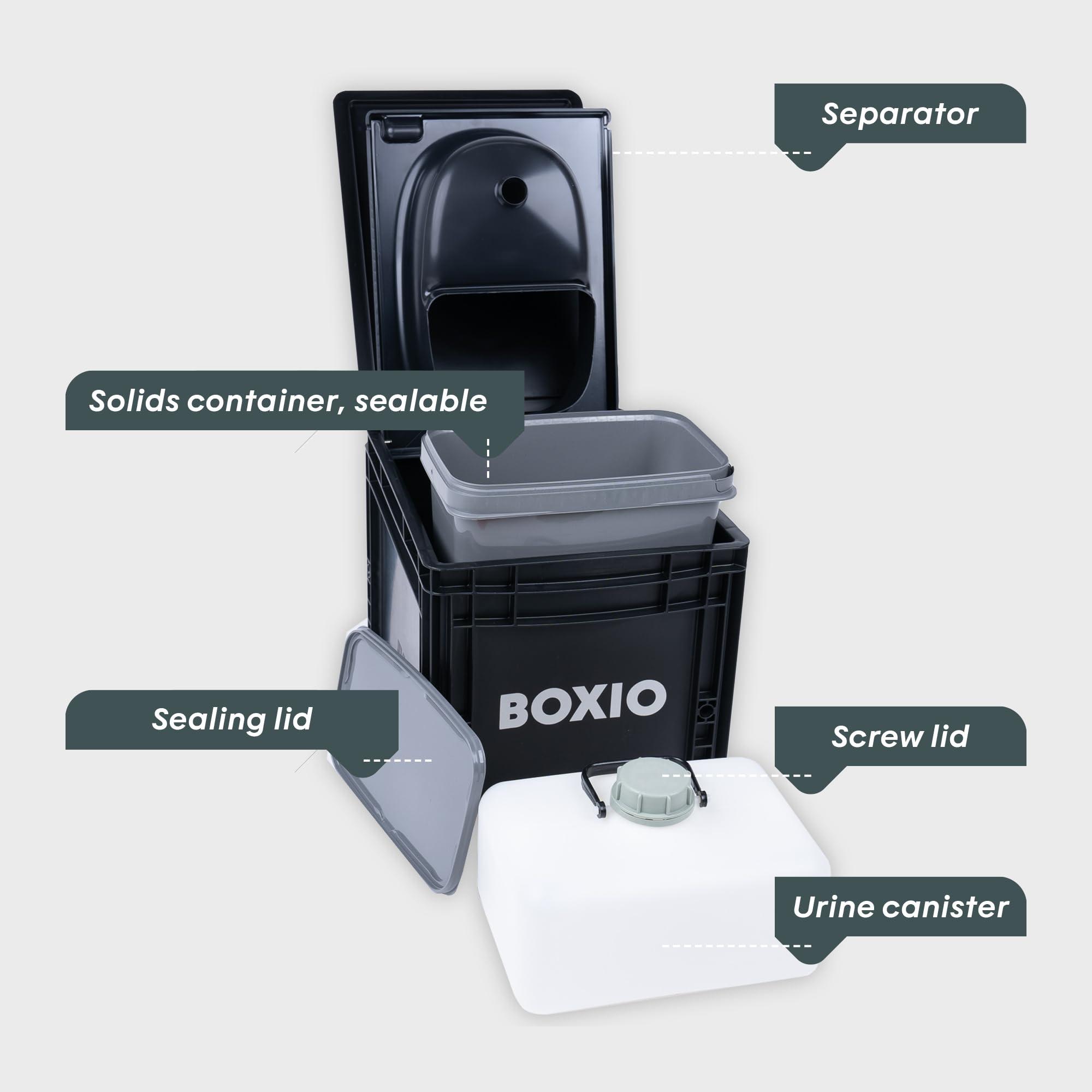 BOXIO BOXIO Portable Toilet - Convenient Camping Toilet! Compact, Safe, and Personal Composting Toilet with Convenient Disposal for Camping, RVing, Boating, Road Trips and Other Recreational Activities