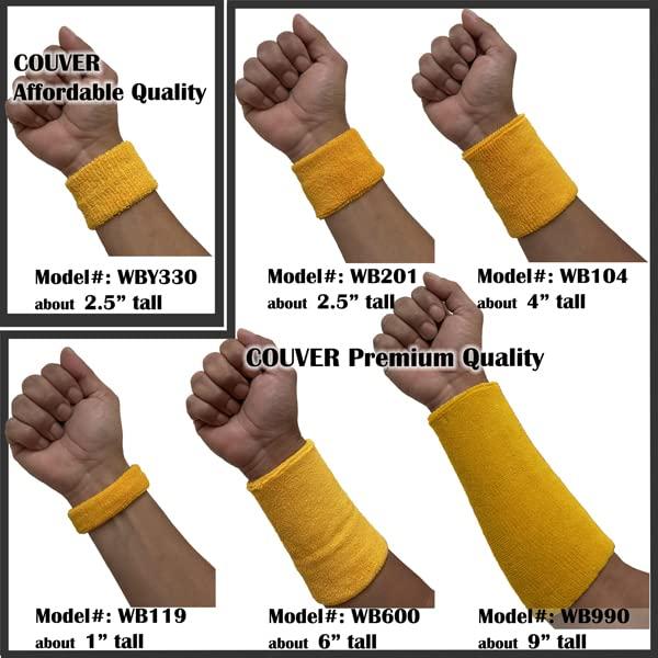 COUVER Couver Custom Sweatbands, Event Wristband Custom, Custom Number Terry Wristband