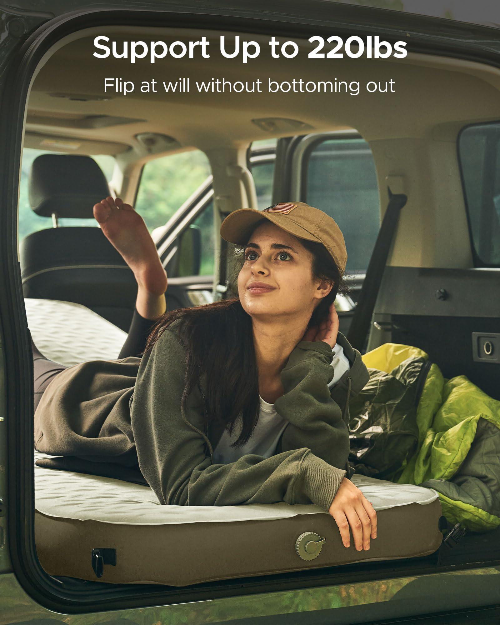 ACACIA Acacia 4.3" Thick Self Inflating Sleeping Pad with Foam, Innovative Y-Shaped Telescopic Structure, Ultraportable Camping Mattress, Outdoor Compact Air Mat for Tent Car Backpacking, Single