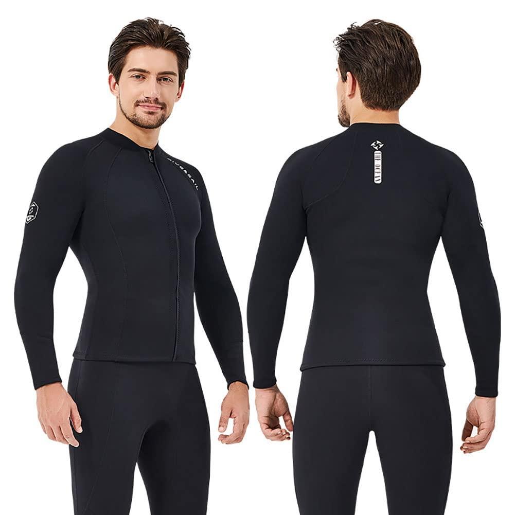 WYYHAA 2MM Neoprene Two Piece Wetsuit, Neoprene Surfing Bodyboarding Diving Suit for Men Women Snorkeling Scuba Diving,Men,XL