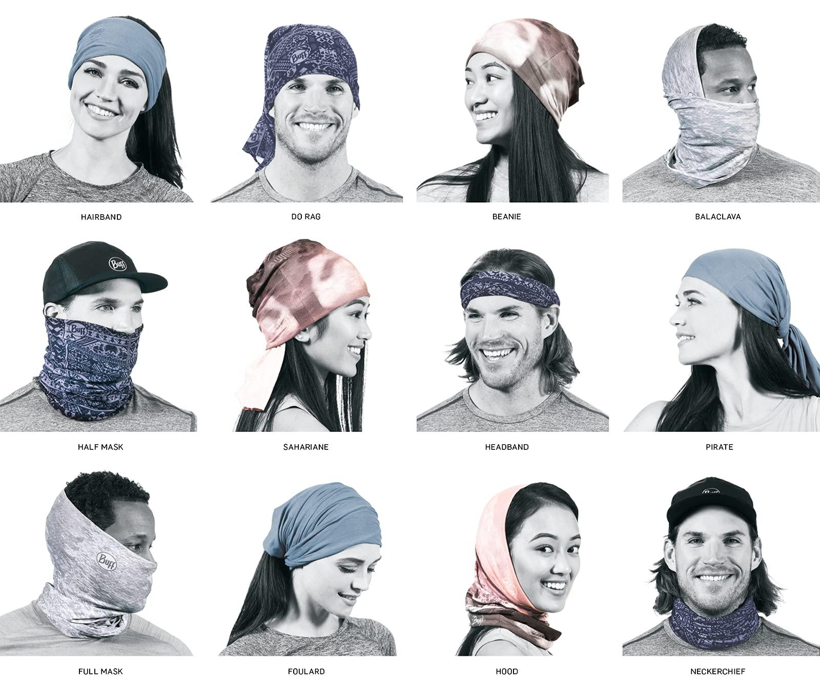 BUFF BUFF Original EcoStretch Neck Gaiter, UPF 50 Sun Protection, Breathable, Versatile, Quick Dry Face Mask, Castlerock Grey, Adult Size