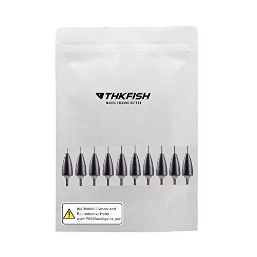 THKFISH THKFISH Fishing Weights Bullet Sinker Pre-Rigged Carolina Rigs Fishing Ready Carolina Rigs 1/4oz 15pcs