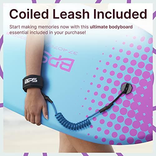BPS BPS Storm 33\" Bodyboard - Includes BPS Premium Coiled Leash (Single Board) (Blue , Purple)