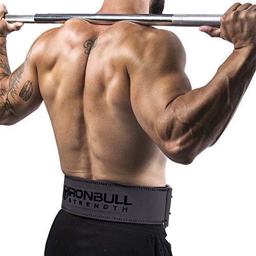 Iron Bull Strength Iron Bull Strength Powerlifting Belt/Weight Lifting Belt - 10mm Double Prong - 4-inch Wide - Advanced Back Support for Weightlifting and Heavy Power Lifting (Grey, XX-Large)