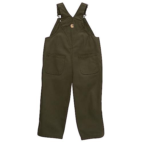 Carhartt Carhartt Boys Loose Fit Canvas Bib Overalls, Olive Green, 3 Months