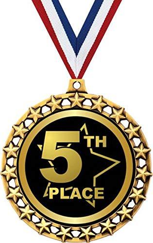 Crown Awards 5th Place Medal, 2 1/2" Galaxy Star Fifth Place Medals, Great Fifth Place Awards 100 Pack