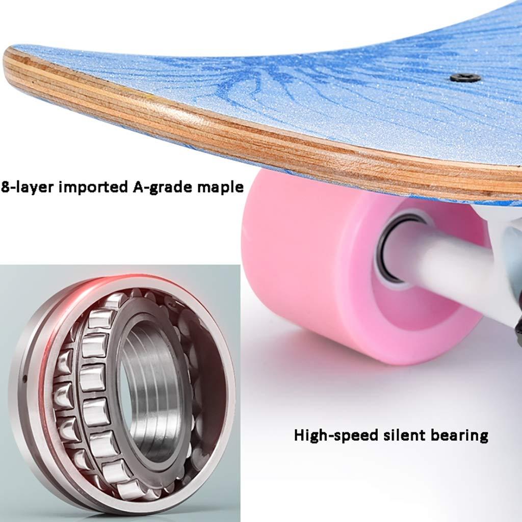 RFF RFF Longboard 46 Inch Youth Brush Street Big Fish Board Scooter Boys and Girls Small Fish Board Adult Four Wheel Beginner Skateboard