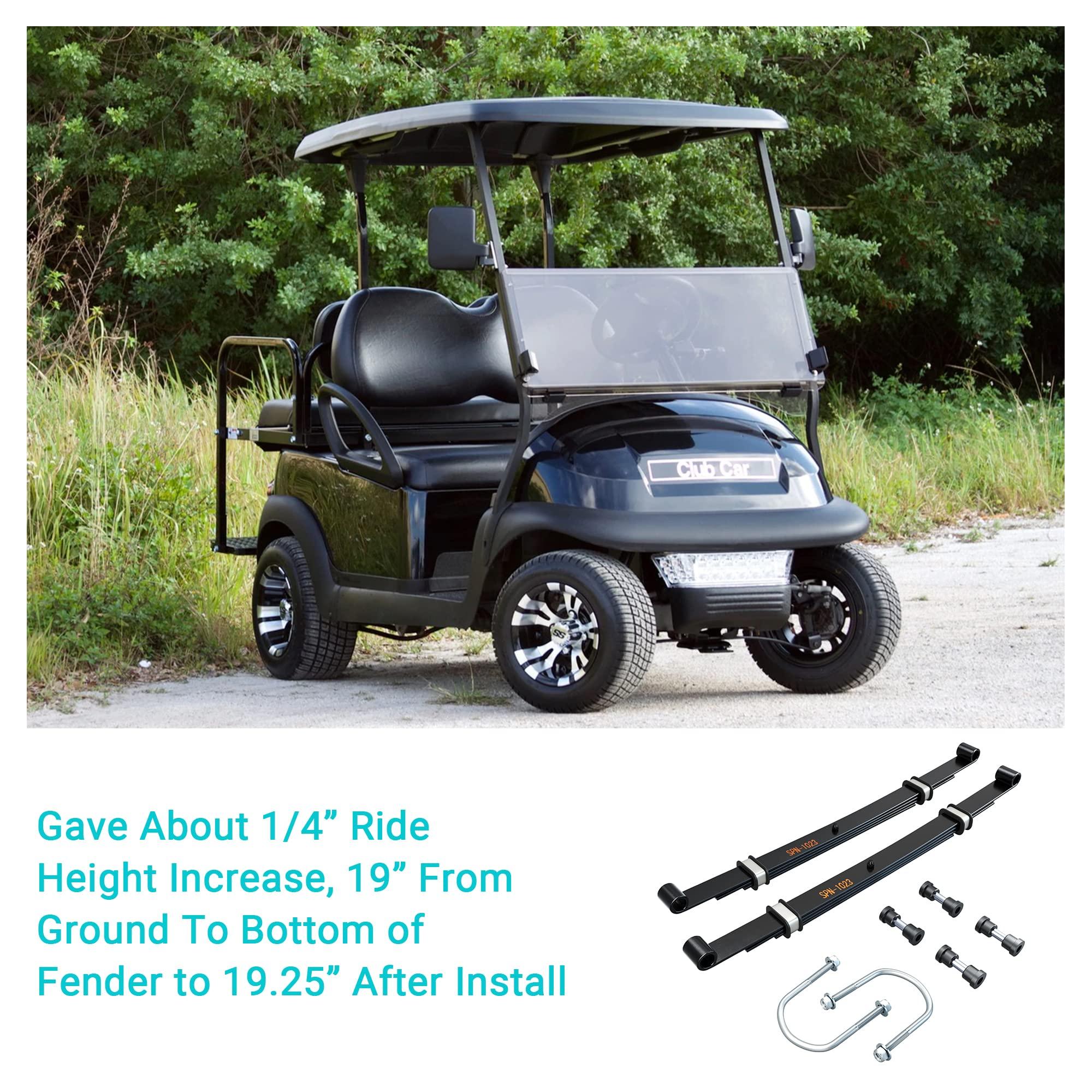 10L0L 10L0L 4 Leaf Club Car Precedent Heavy Duty Rear Leaf Spring Kit for Precedent Gas & Electric 2004-Up OEM 102509301,102513001, with U Bolt and Bushings & Sleeves