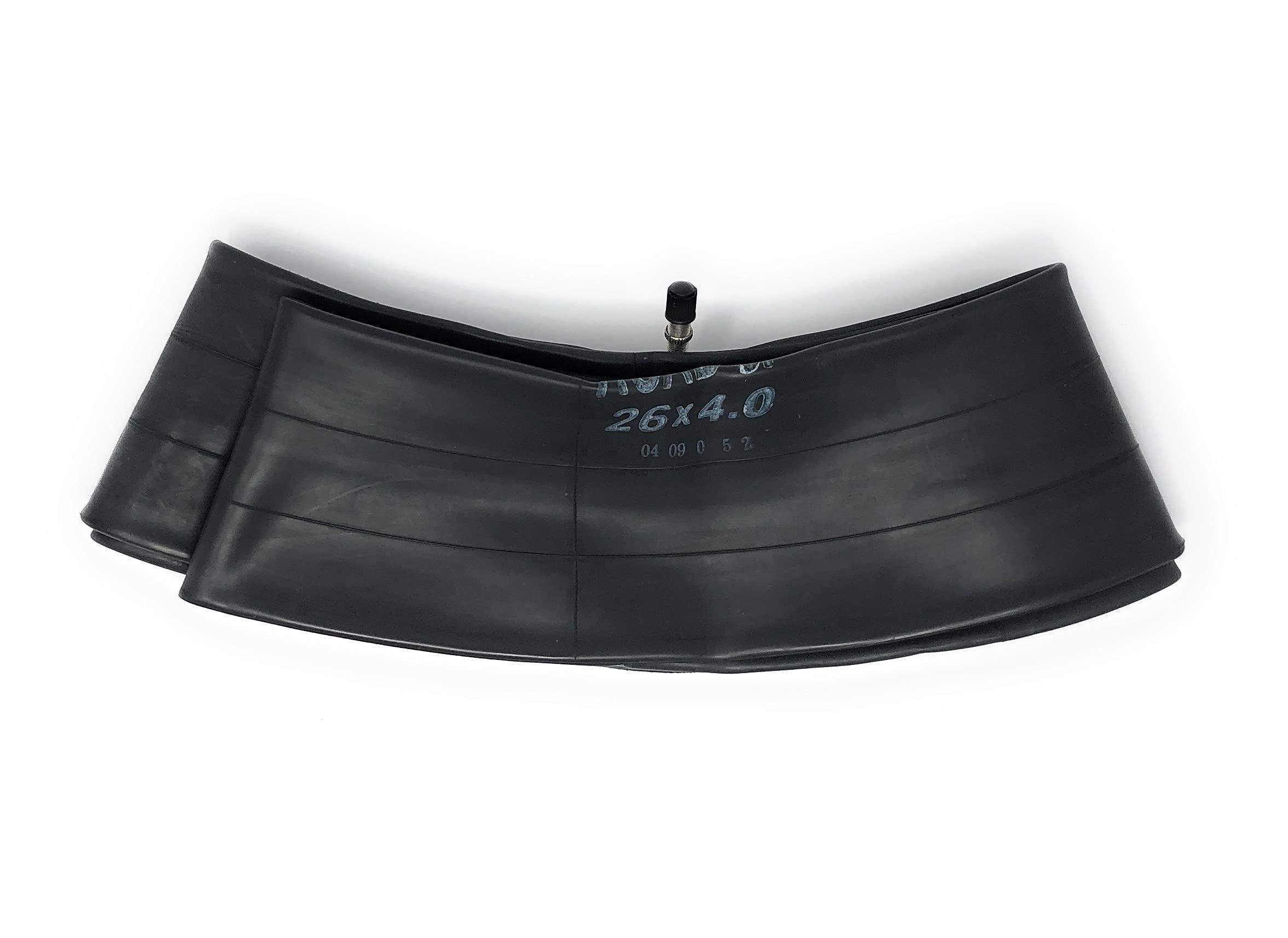 VeloTubes VeloTubes 26 x 4.0 33mm Schrader (Auto) Valve, Durable Butyl Rubber Fat Bike Inner Tube, Bicycle Inner Tube for Bike Tire (Pack of 2)