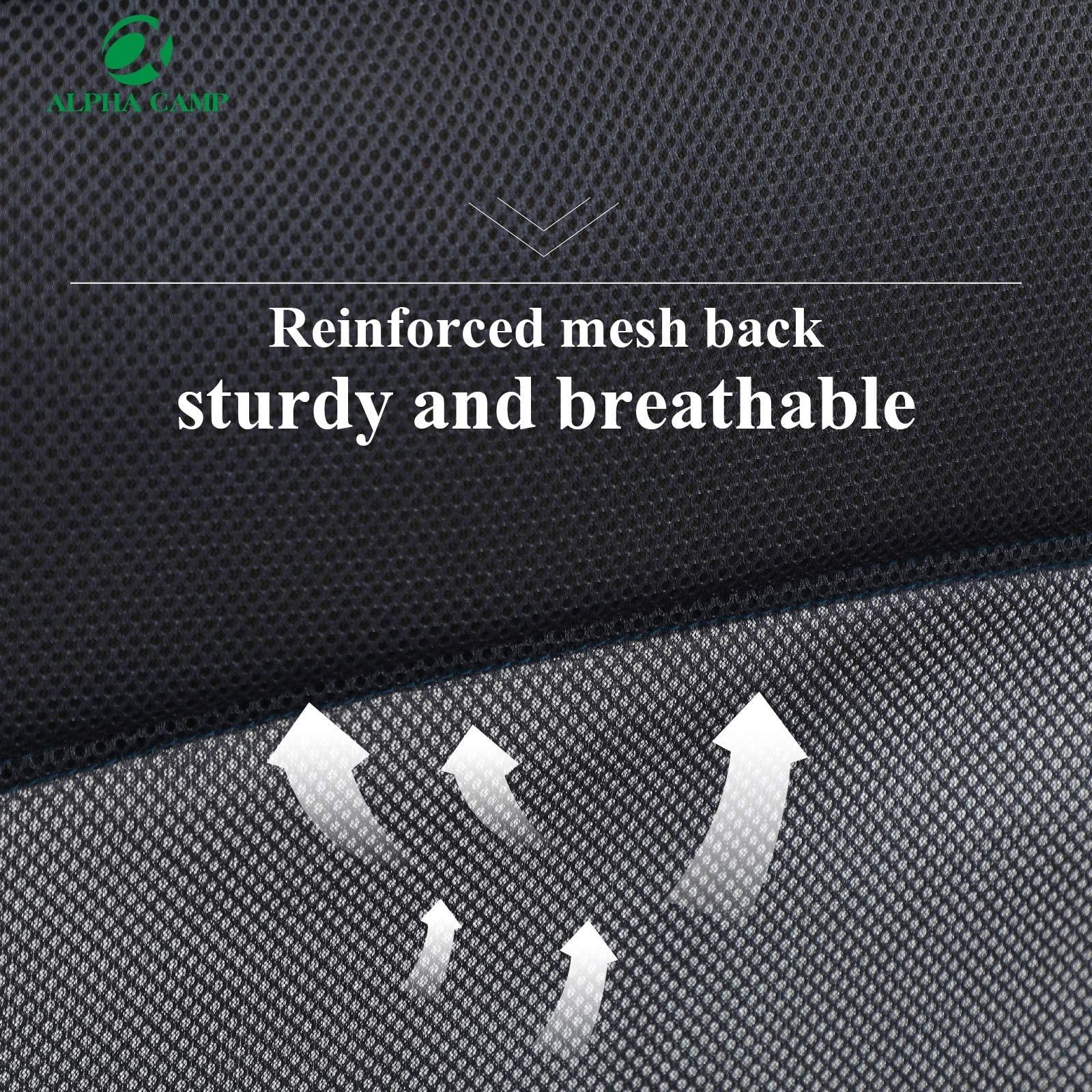 ALPHA CAMP ALPHA CAMP Director Chair with Side Table Heavy Duty Portable Chair with Cup Holder Cooler Bag Steel Outdoor Folding Chair for Adults Oversized Lawn Chair for Camping, PicnicCapacity-350 lbs