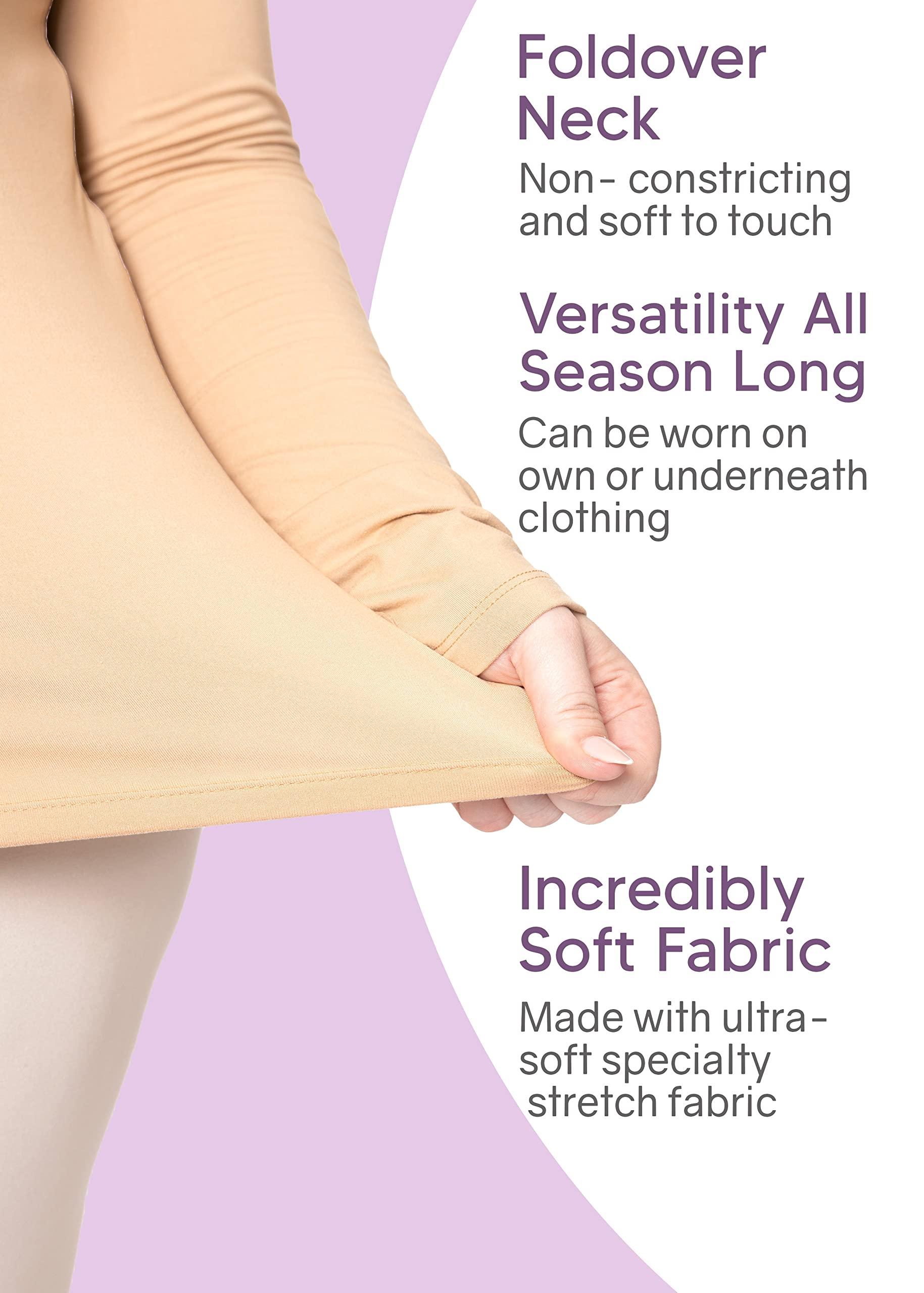 STRETCH IS COMFORT Women's Plus Size Long Sleeve Turtleneck Top Red 5X