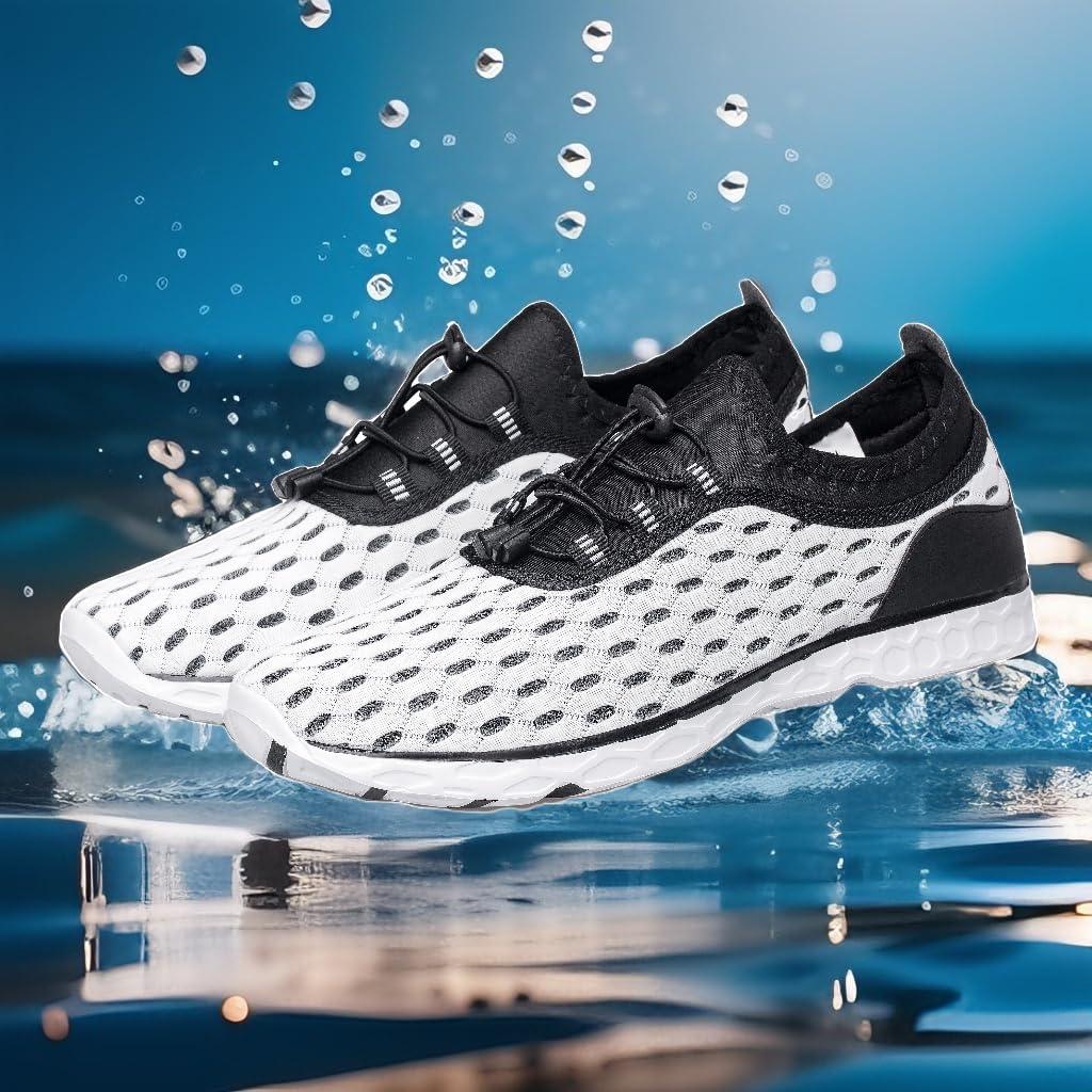 DOUSSPRT DOUSSPRT Women's Water Shoes Quick Drying Sports Aqua Shoes White Size 6.5