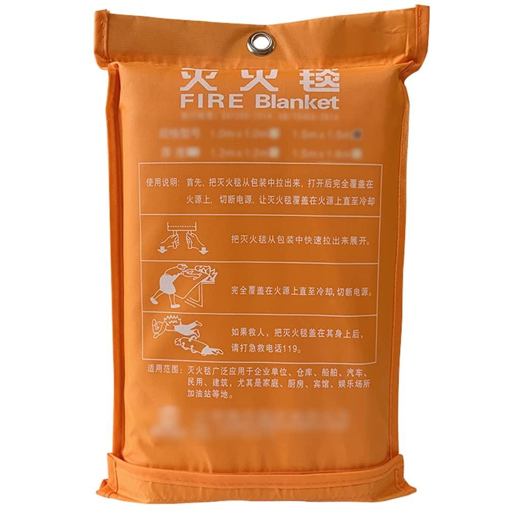 QMBHBM Fire Blanket Fire Blanket for Wood Stove Fire Fighting Dedicated Survival Blanket, Portable Fire Retardant Blanket, Emergency Welding Blankets, for Warehouse School