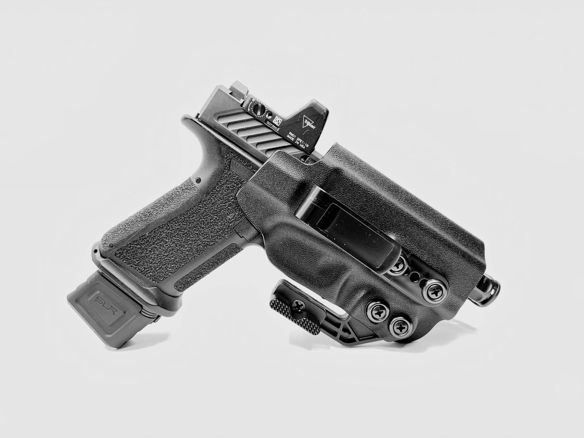 NineFit Basics Model 2 Holster for G19 - Shadow Systems MR918/MR920, IWB, AIWB Right & Left Hand (Left Hand W/Mag Carbon Grey)