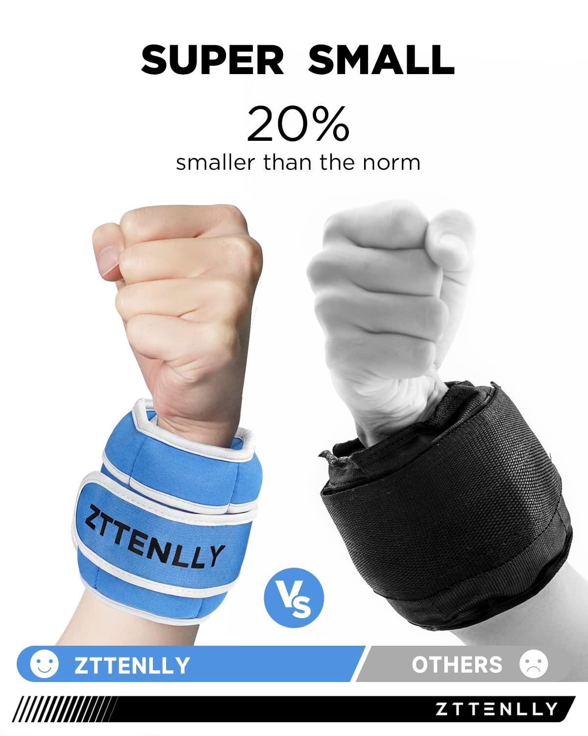 ZTTENLLY Adjustable Ankle Weights Pair 10lb (5lb Each) & Wrist Weights Pair 4lb (2lb Each) - Suitable for Walking, Physical Therapy, Running, Yoga, and Aerobics