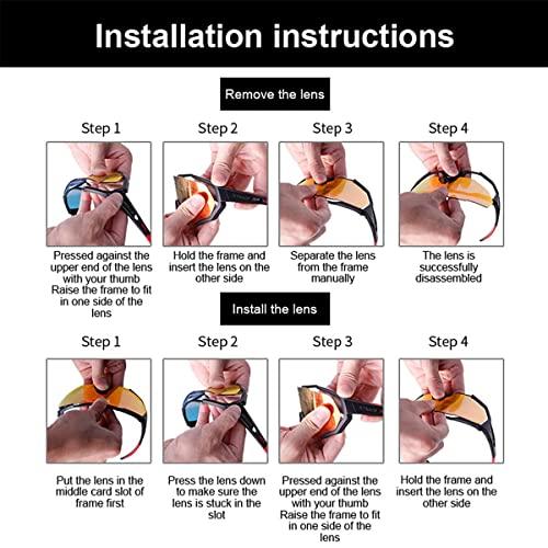 X-TIGER X-TIGER Polarized Sports Sunglasses with 3 Interchangeable Lenses,Mens Womens Cycling Glasses,Baseball Running Fishing Golf Driving Sunglasses